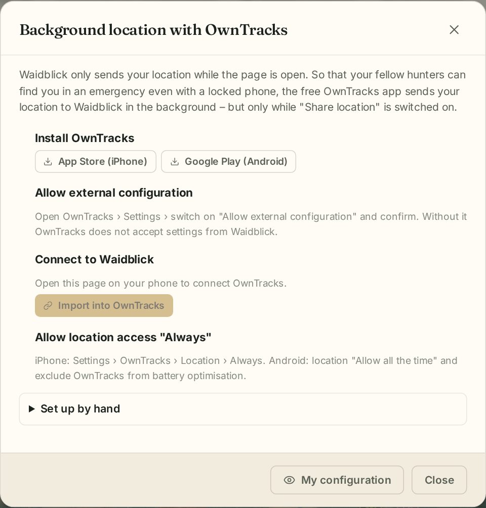 Set up OwnTracks