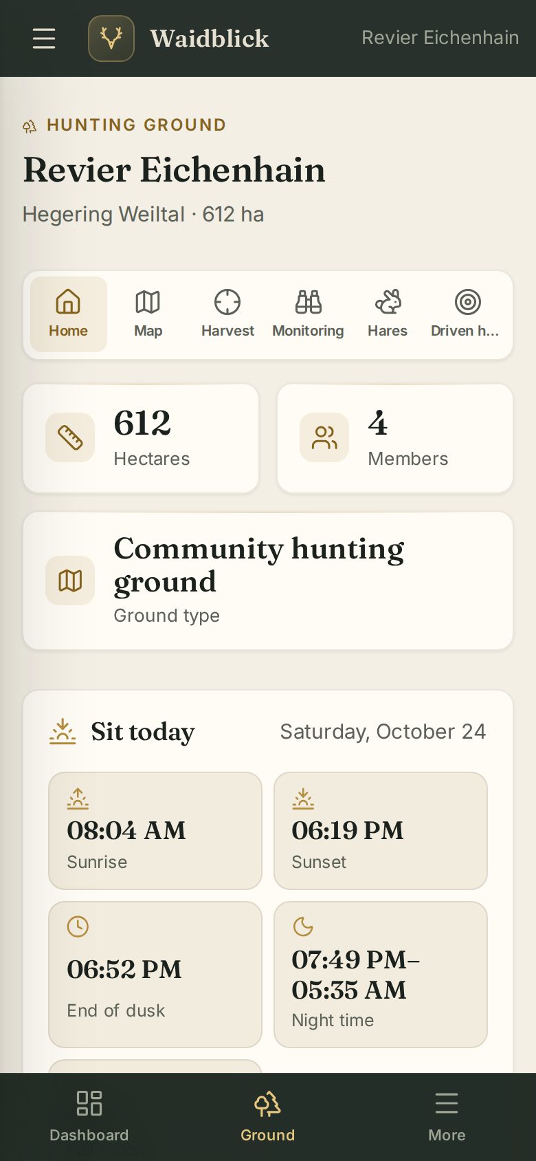 Ground on the smartphone